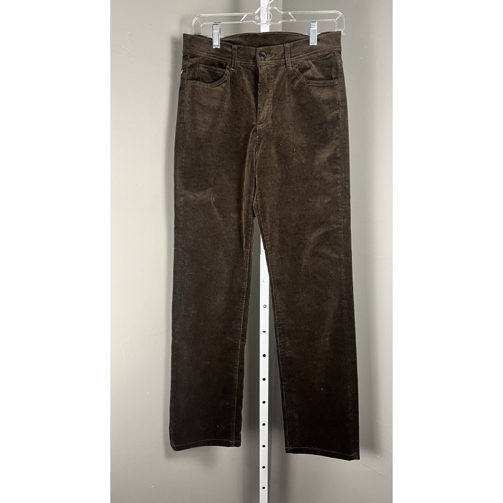 Massimo Dutti Brown Corduroy Pants Women's 2 Straight Leg Minimalist 24x31